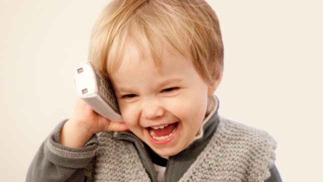 Child on a phone